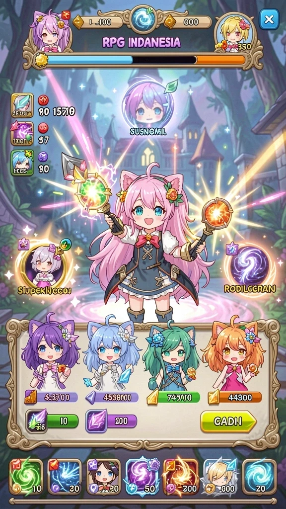 emon777 - Screenshot menampilkan mode permainan seru yang tersedia.